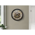 thumbnail image 1 of Wall Clocks Clocks, 20" Round, Gear Mechanism, Wall Clock, Brown, Transitional,Table Clocks, 1 of 4