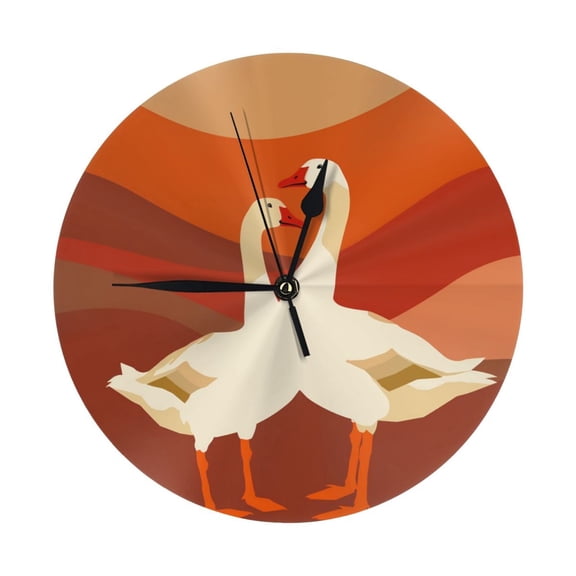 Wall Clocks Goose Couple Decorative for Living Room Kitchen Home Bedroom