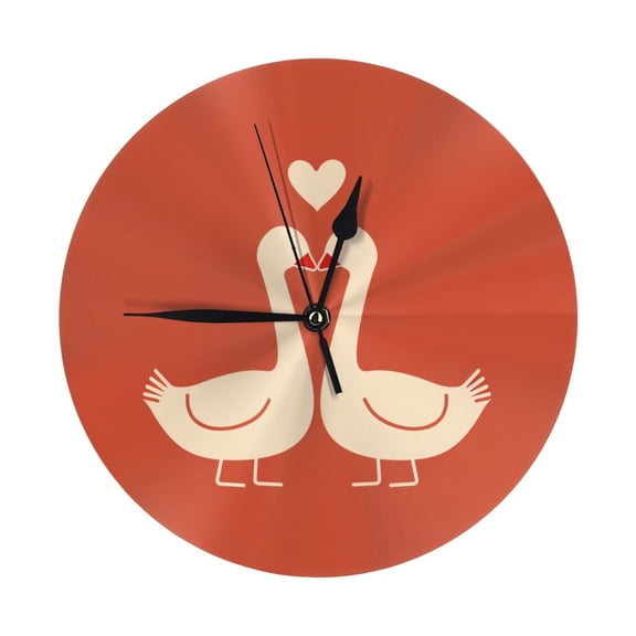 Wall Clocks Goose Love Valentine (3) Decorative for Living Room Kitchen Home Bedroom