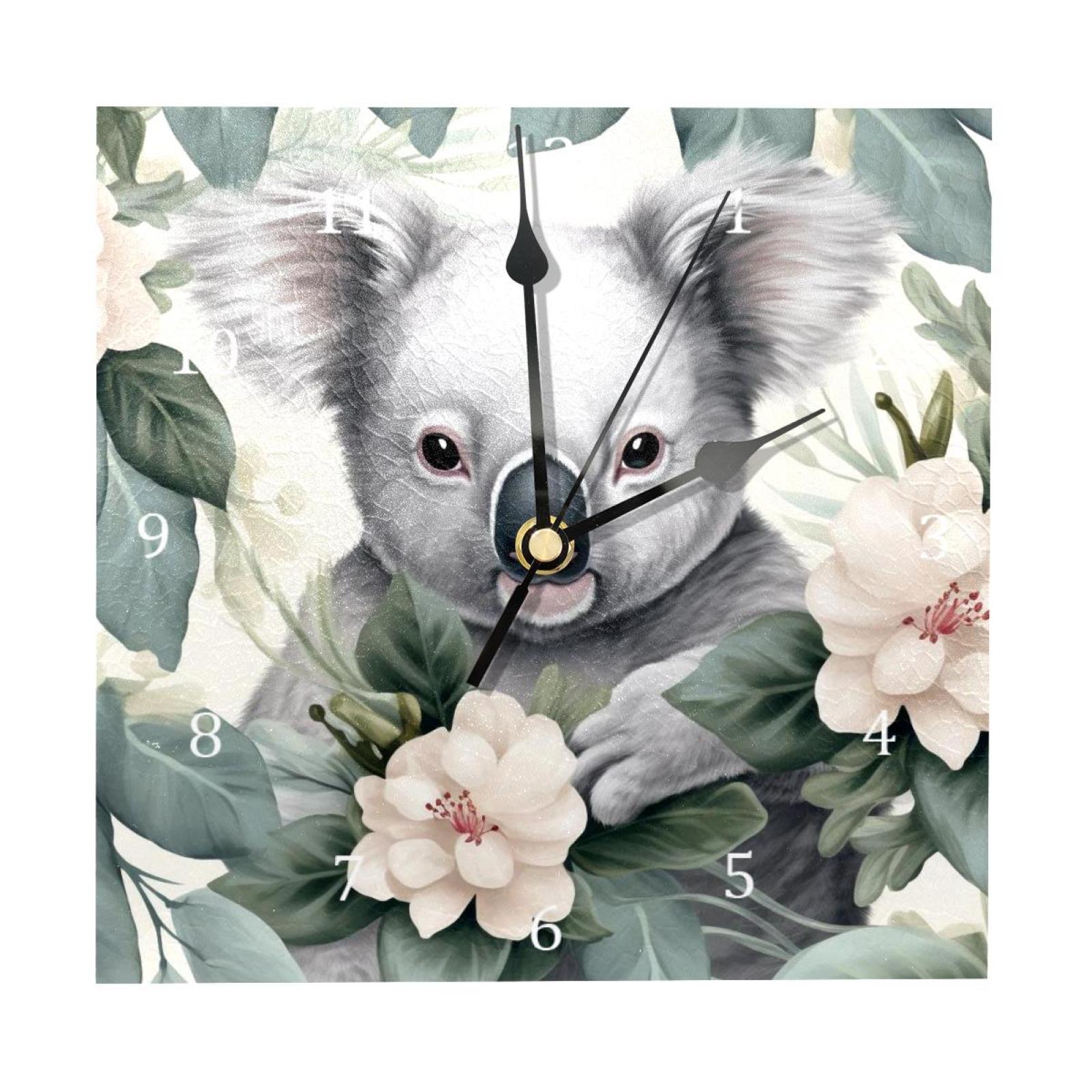 Wall Clocks, Koala Baby Animal Battery Operated Number Clock for ...