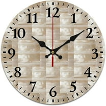 Wall Clocks Mother of Pearl Beige Battery Operated Silent Non-Ticking Clock Decorative for Home Kitchen Living Room Office (10 Inch), 25cm/9.84in
