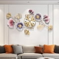 thumbnail image 1 of 36"Large Wall Clock – 3D Metal Ginkgo Leaf Decorative Wall Clock, Non-Ticking Wall Clocks Battery Operated, Modern Clocks for Living Room, Gift-Ready for Home or Office, 1 of 7