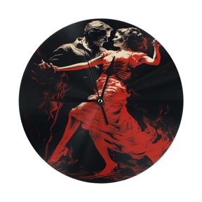 Wall Clocks dance with the devil (2) Decorative for Living Room Kitchen Home Bedroom