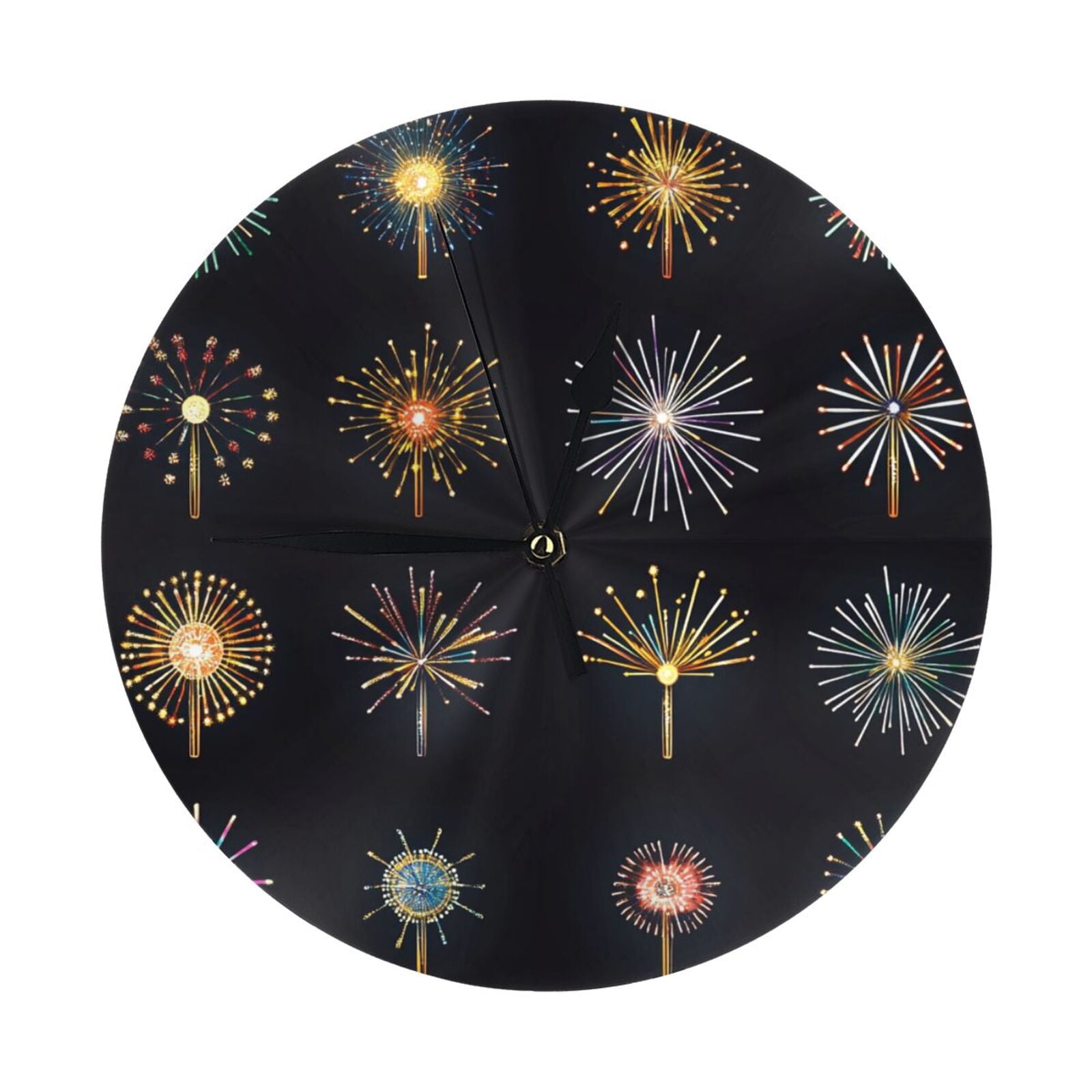 Wall Clocks fireworks icons (3) Decorative for Living Room Kitchen Home ...