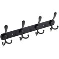 thumbnail image 1 of Wall Coat Rack, Design Wall Coat Rack with Two-Way Carbon Steel, Solid Bathroom Coat Racks for Bedroom Office Foyer Black (4 Hooks), 1 of 8