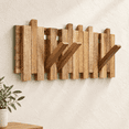 Rustic Garment Rack Wall Coat Rack For Entryway: Folding Wood Rustic 8 Hooks - Walmart.com