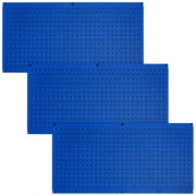 Wall Control Pegboard Value Pack - 3 Pack of Wall Control 16-Inch Tall x 32-Inch Wide Horizontal Blue Metal Pegboards for Wall Home & Garage Tool Storage Organization Blue Pegboard