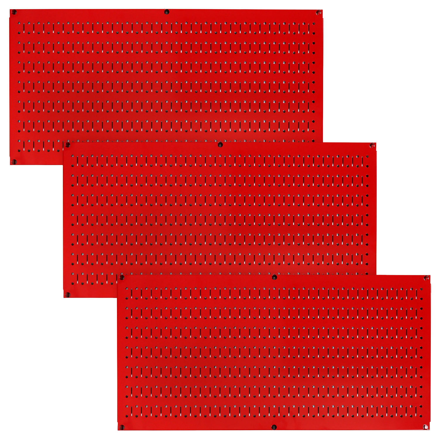 Wall Control 32" x 16" Horizontal Pegboard Tool Organizer, Red (3 Pack) - image 1 of 9