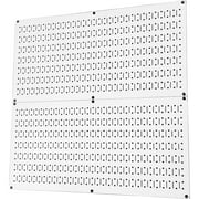 Wall Control 32x16 Horizontal Pegboard Garage Organizer, White 2 Pack