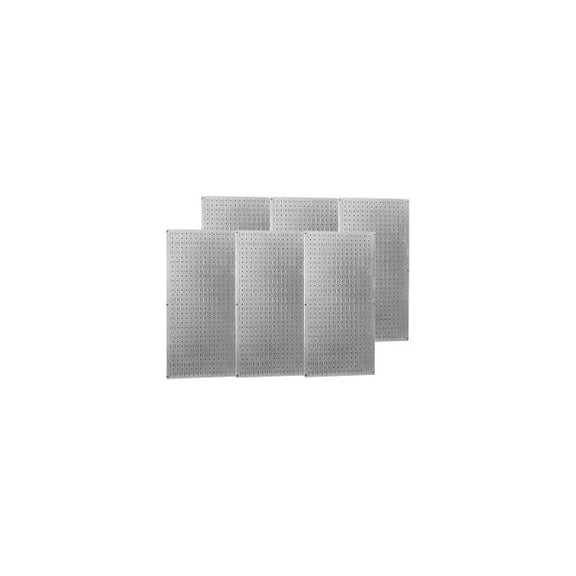 Wall Control Industrial Metal Pegboard Galvanized Metallic 96"" X 32"" X 3/4""