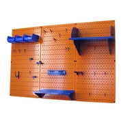 Wall Control 4 Ft Metal Pegboard Standard Tool Organizer for Garage, Orange