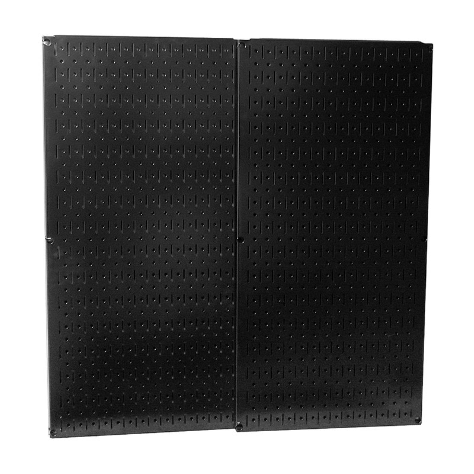Black Heavy-Duty Steel Pegboard Panels Pack