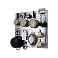 thumbnail image 1 of Wall Control Kitchen Pegboard Organizer Pots and Pans Pegboard Pack Storage and Organization Kit with Metallic Silver Pegboard and Black Accessories, 1 of 7