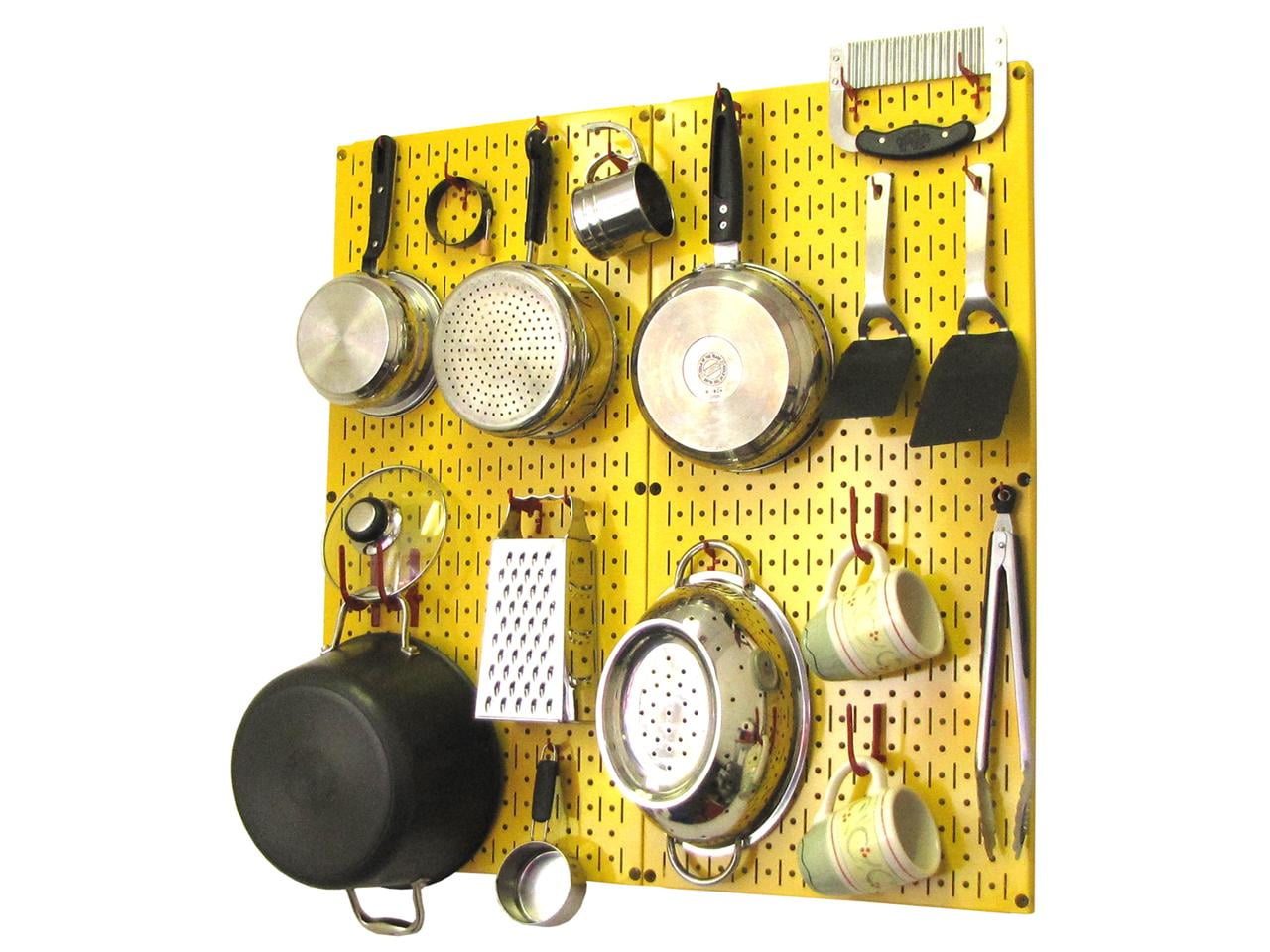 Wall Control Kitchen Pegboard Organizer Pots and Pans Pegboard Pack Storage and Organization Kit