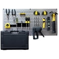 thumbnail image 1 of Wall Control Modular Pegboard Tool Organizer System - Wall-Mounted Metal Peg Board Tool Storage Unit for Pegboard Tiling (Metallic Pegboard), 1 of 9