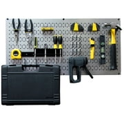 Wall Control Modular Pegboard Tool Organizer System - Wall-Mounted Metal Peg Board Tool Storage Unit for Pegboard Tiling Metallic Pegboard