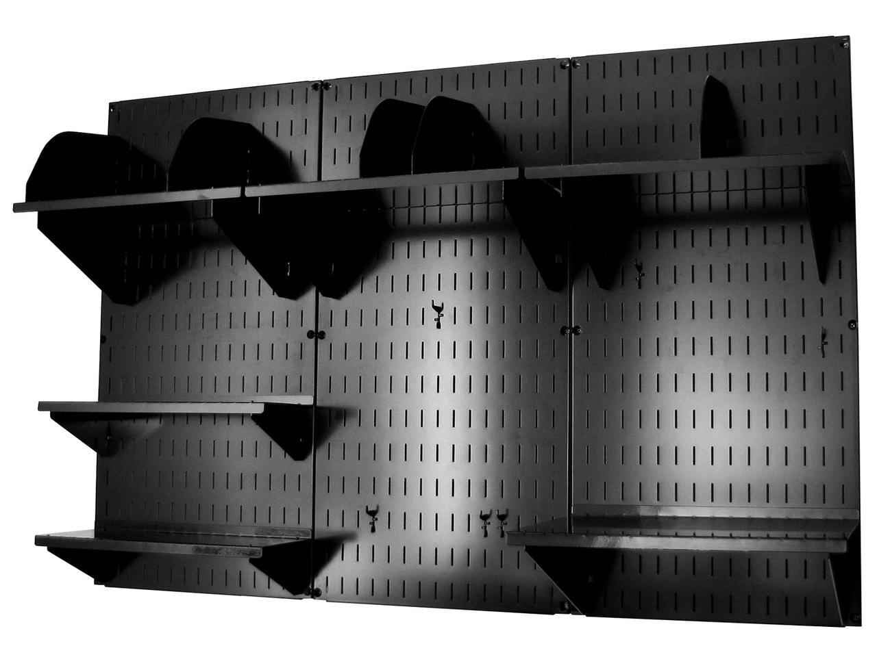 Wall Control B1296660 Office Wall Mount Desk Storage & Organization Kit, Black - 48 x 32 x 12 in.