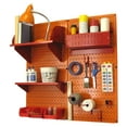 thumbnail image 1 of Wall Control Pegboard Hobby Craft Pegboard Organizer Storage Kit with Orange Pegboard and Red Accessories, 1 of 8