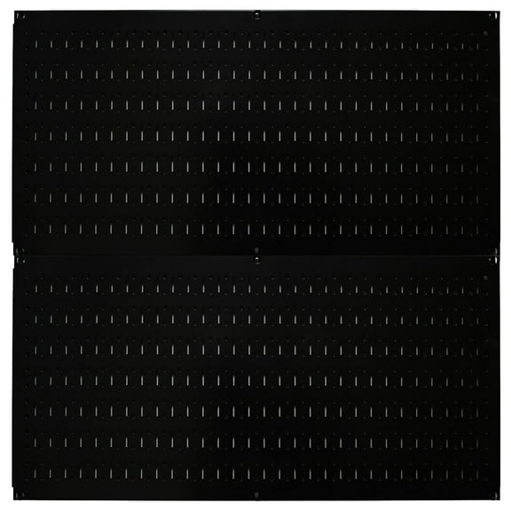 Wall Control Pegboard Rack Home & Garage Tool Storage & Organization Black Metal Pack - Two 32-Inch Wide x 16-Inch Tall Black Steel Panels