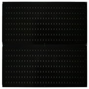 Wall Control Pegboard Rack Home & Garage Tool Storage & Organization Black Metal Pack - Two 32-Inch Wide x 16-Inch Tall Black Steel Panels