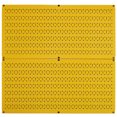thumbnail image 1 of Wall Control Pegboard Rack Home & Garage Tool Storage & Organization Yellow Metal Pegboard Pack - Two 32-Inch Wide x 16-Inch Tall Yellow Steel Peg Board Panels, 1 of 9