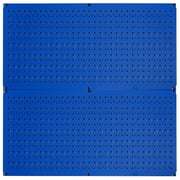 Wall Control Pegboard Rack Pack Blue Steel Peg Boards - Two 32-Inch x 16-Inch Blue Metal Pegboard Panels