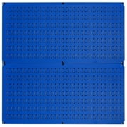 Wall Control Pegboard Rack Pack Blue Steel Peg Boards - Two 32-Inch x 16-Inch Blue Metal Pegboard Panels