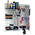 thumbnail image 1 of Wall Control Pegboard Utility Tool Storage Kit - Galvanized Steel with Black Hooks and Accessories, 1 of 8