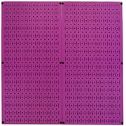 Wall Control Purple Pegboard Metal Pegboard Pack of Purple Peg Boards - Two 32-Inch Tall x 16-Inch Wide Colorful Purple Pegboard Wall Storage Panels