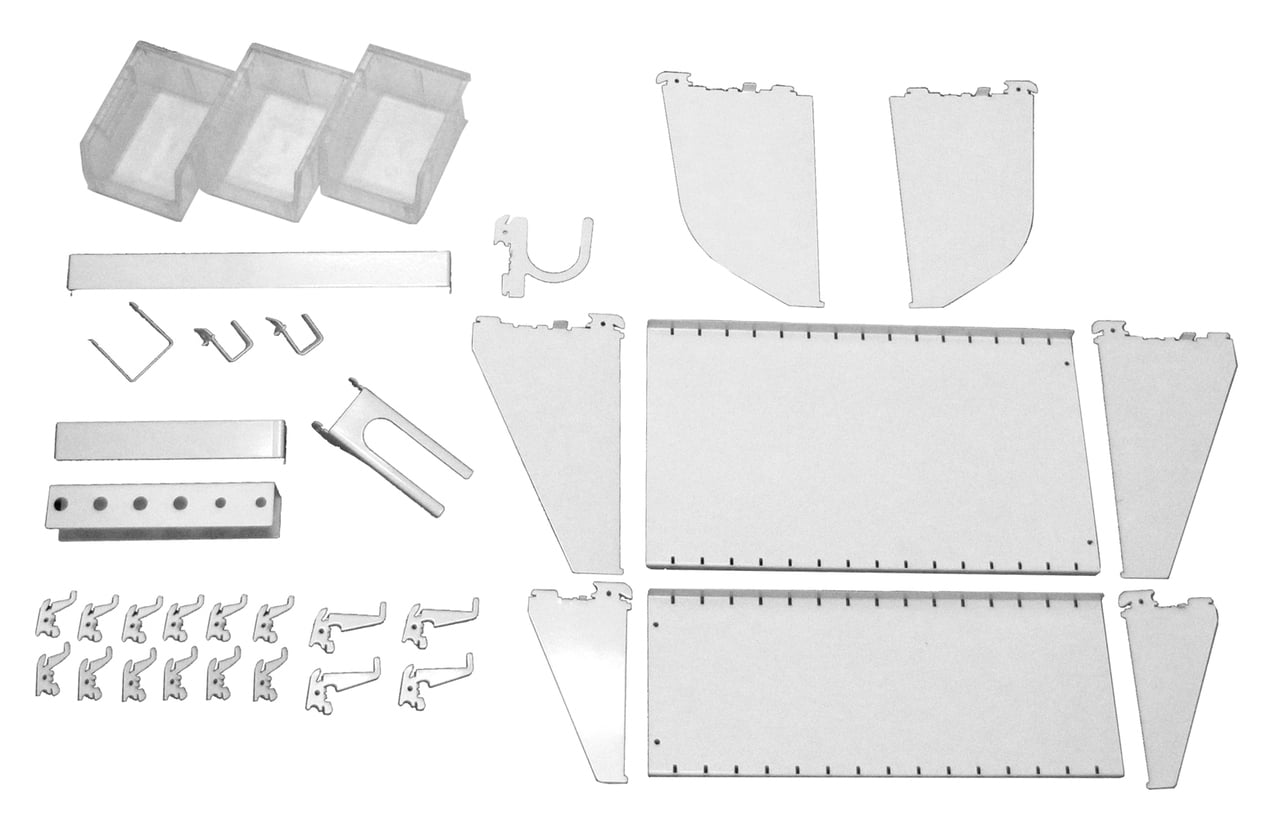Wall Control Slotted Tool Board Workstation Accessory Kit for Wall