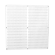 Wall Control 30-P-3232W White Metal Pegboard - Two Panel Pack 32 in. x32 in. White