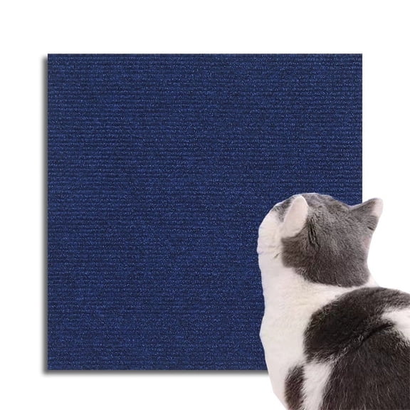 Wall Corner Protection for Indoor Cats,Anti Scratch Furniture Protector from Cats Scratching,Trimmable Climbing Cat Scratcher Pad Play Mat Easy Use for Cat Board/Door/Carpet(Blue 30CM)