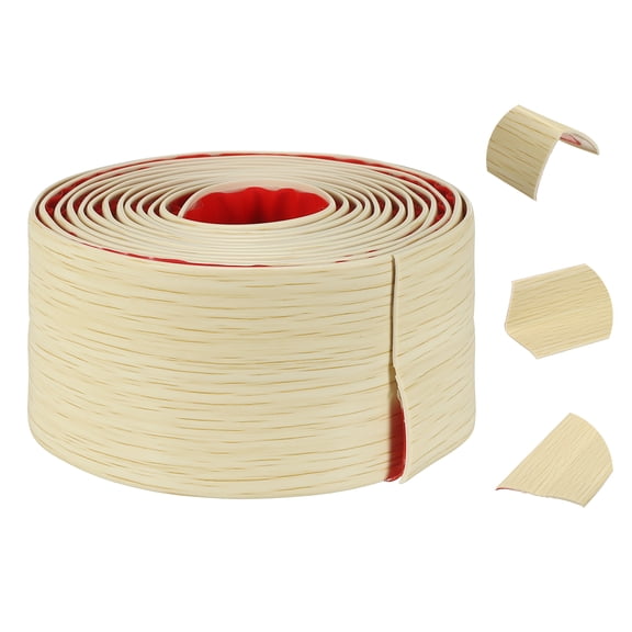 Wall Corner Protector, 2.4 in x 10 ft Peel and Stick Molding Trim Wall Edge Guard, Flexible Self-Adhesive Inside & Outside Corner Trim Strip for Edge Ceiling, Maple Grain Color