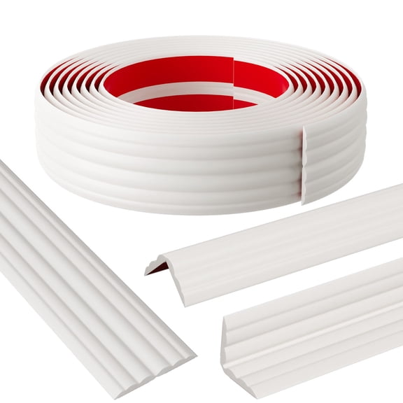 Wall Corner Protector & Edge Guard White 1.6" W x 20' L