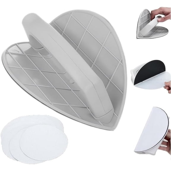 Wall Corner Sander Tool, 320 Grit Self-Adhesive Sandpaper, Multifunctional Half Round Drywall Sander, Handheld Detail Sanding Kit for Wood Furniture & Plaster, Non-Slip Grip for DIY Polishing Grindin