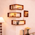 thumbnail image 1 of Wall Corner Shelf Floating Corner Shelves Unit 90-Degree Wall Mounted Storage for Books Plants Home Decor Family Gifts Christmas Outdoor Decorations Bedroom Decor, 1 of 7
