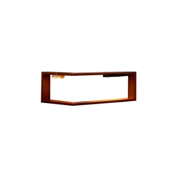 Wall Corner Shelf with Two Rechargeable Motion Lights, Floating Display Rack for Bedroom and Living Room