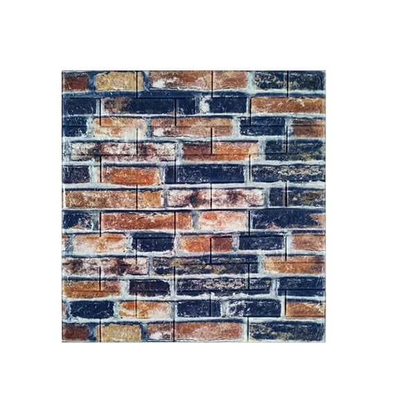 Wall Covering PeelandStick, PeelandStick Brick Wallpaper, 3Mm Foam, Kitchen Backsplash, 24X18 In, 12 Set, Charcoal Gray