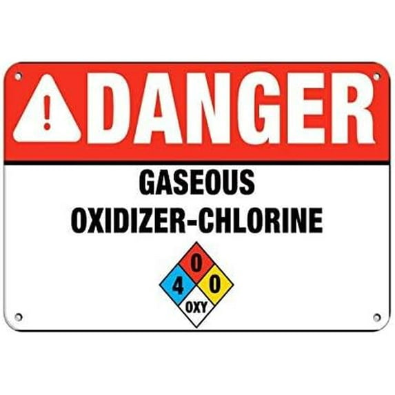Wall Danger Gaseous Oxidizer Chlorine Activity Signs Pool Novelty Sign Gift Yard Decorative Metal Sign Plaque Swimming Pool Signs