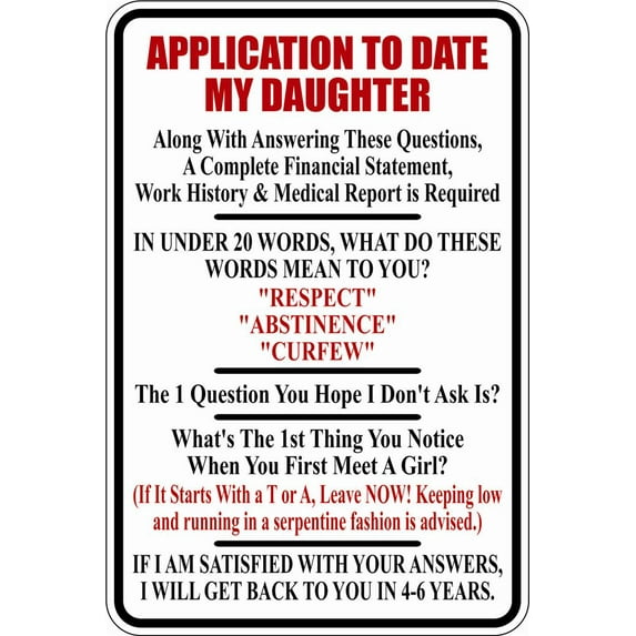 Wall Decal Application To Date Signs Funny Interesting Odd Saying Quote Humorous Amusing Comic Witty Entertaiining Whinsical Holiday Gift Decorating Ideas Sticker - Size: 9 Inches X 18 Inches