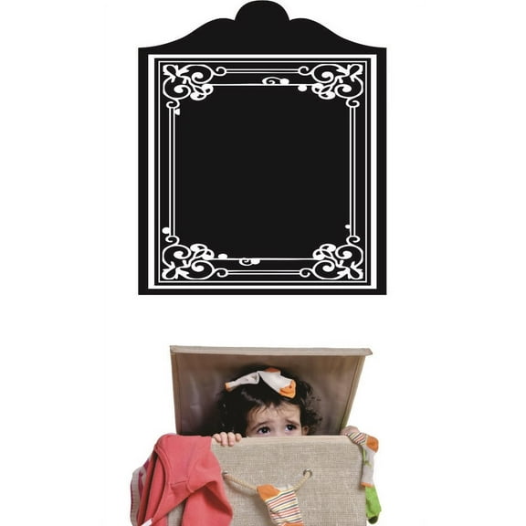 Wall Decal : Artistic Frame Design Silhouette 12x18 Inches