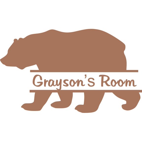 Wall Decal Bear Silhouette Bears Wild Black Bears Zoo Africa Lion Safari Jungle Endangered Species Tiger Wilderness Holiday Gift Ideas Sticker - Size: 30 Inches X 50 Inches