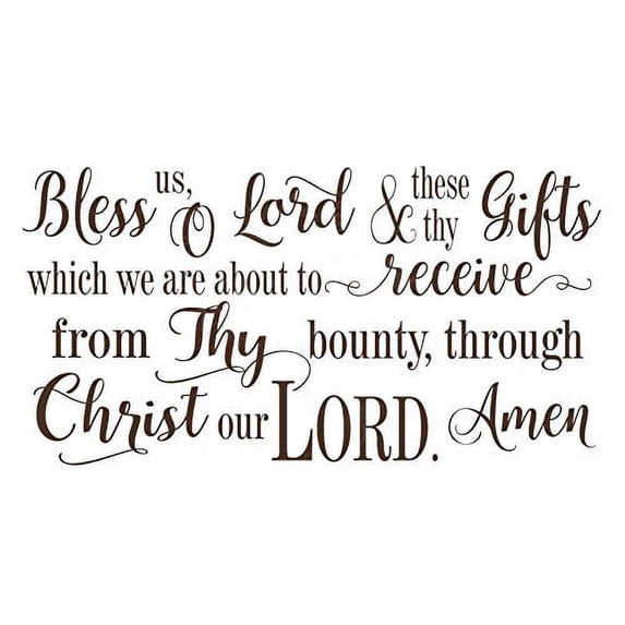 Lord Words Lettering Wall Decal Bless Us O Lord.. Vinyl Lettering Wall Decal Religious ...