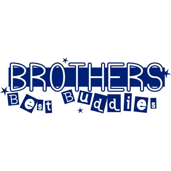 Wall Decal Brothers Best Buddies – Sign – Boys Room Teady Bear Trains Dino Dinosaurs Trucks Airplane Holiday Gift Decorating Ideas Sticker - Size: 9 Inches X 23 Inches