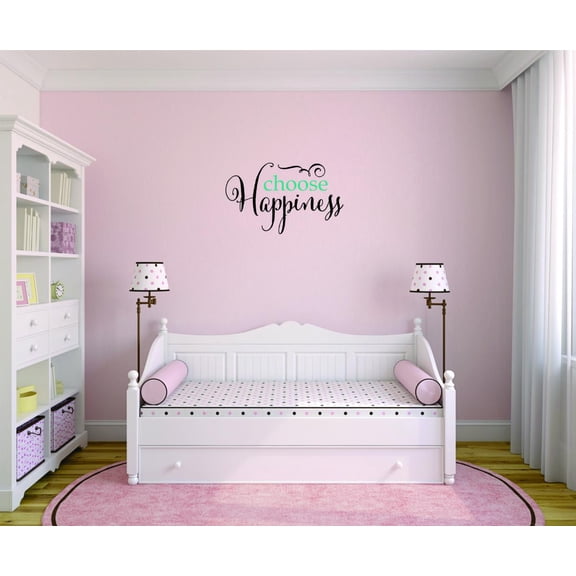 Wall Decal Choose Happiness Soul Mate Passion Heart Forever Holiday Gift Decorating Ideas Sticker - Size: 22 Inches X 22 Inches