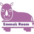 thumbnail image 1 of Wall Decal Cute Hippo Hippopotamus Zoo Africa Lion Safari Jungle Endangered Species Tiger Wilderness Holiday Gift Ideas Sticker - Size: 12 Inches X 20 Inches, 1 of 3