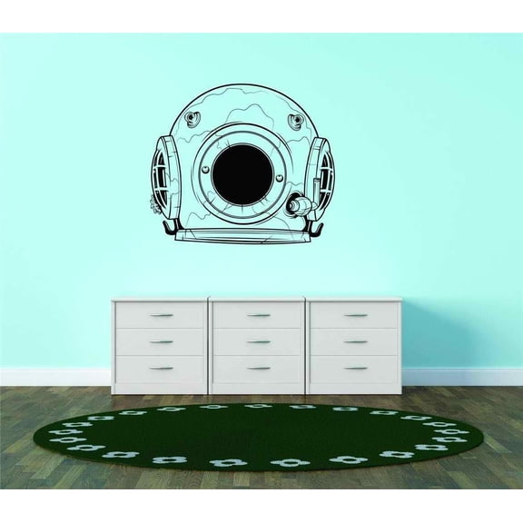Do It Yourself Wall Decal Sticker Deep Sea Diver Diving Helmet Decor 15x15