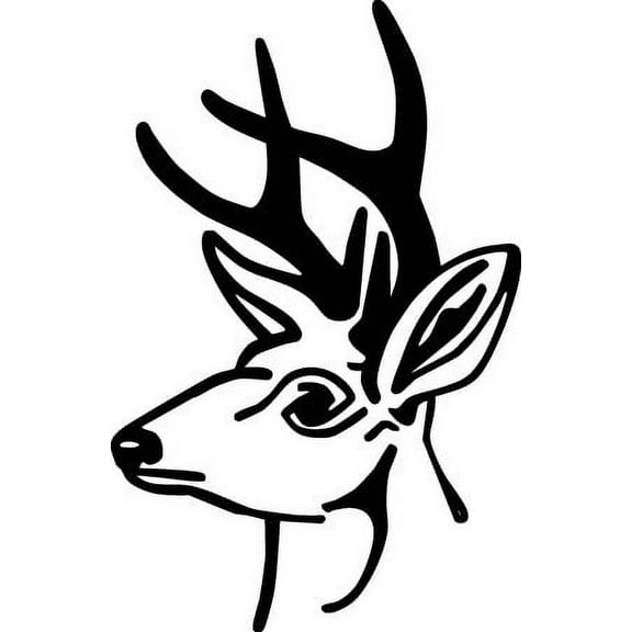 Wall Decal Deer Head Animal Deer Predator Doe Hunting Bow Arrow Bulls Eye Wilderness Camouflage Holiday Gift Ideas Sticker - Size: 20 Inches X 15 Inches