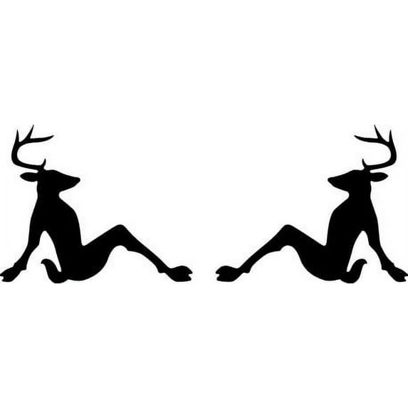 Wall Decal Deers – Deer Predator Doe Hunting Bow Arrow Bulls Eye Wilderness Camouflage Holiday Gift Ideas Sticker - Size: 20 Inches X 50 Inches