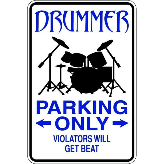 Design With Vinyl Home Wall Decals Drummer Parking Motivational Wall Decal for Boys Girls Bedroom - DIY and Removable - Size: 9 In x 18 In